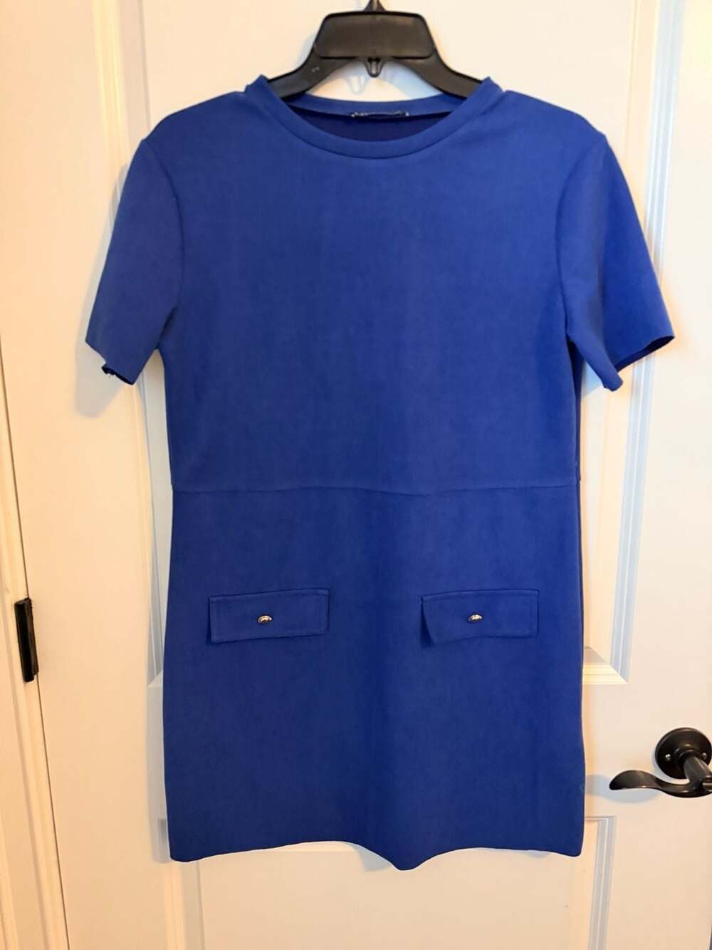 Zara Royal Blue Short Sleeve Mini Dress Size S